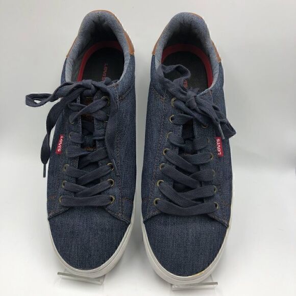 Levi's Men's Blue Denim Sneakers Lace Up Shoes Size 9 Worn Once - Picture 14 of 14